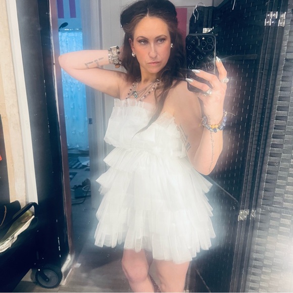 Untamed Petals Millie Mini Gown Tulle Strapless Party Dress Sz Small NWT - Picture 3 of 9